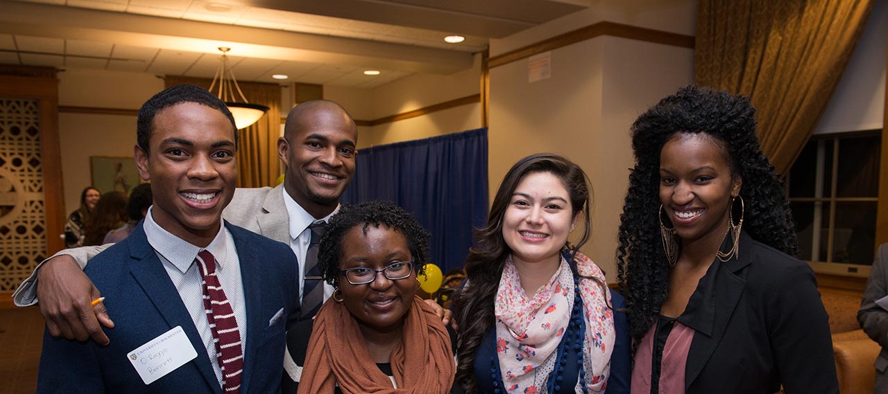 A group of students at the OMSA Networking Reception.