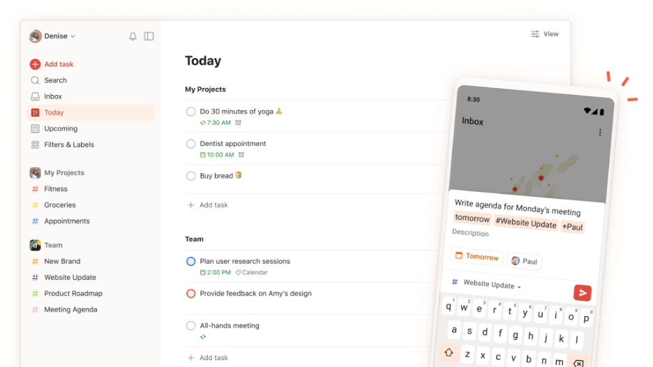 A screenshot showing a task planner.