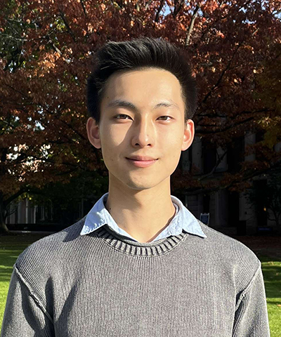 Derek Chien on the University of Rochester campus. 