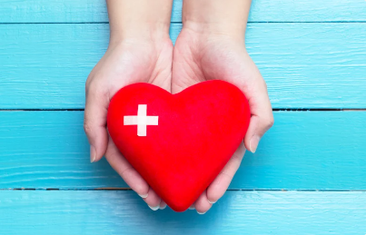 Heart in hands image