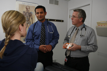 medical students at neighborhood clinic
