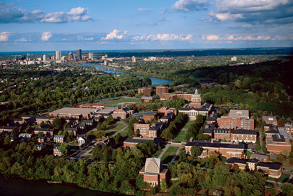 aerial view of River Campus
