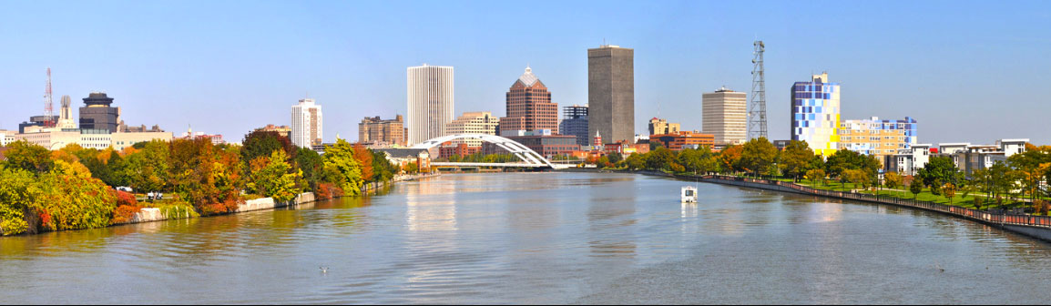 Rochester seen from river