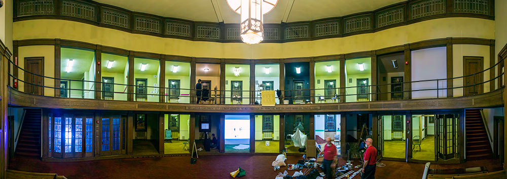 panoramic view of art spaces