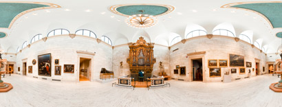 panoramic photo of the organ gallery at the MAG