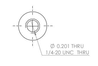 Example of hole indication