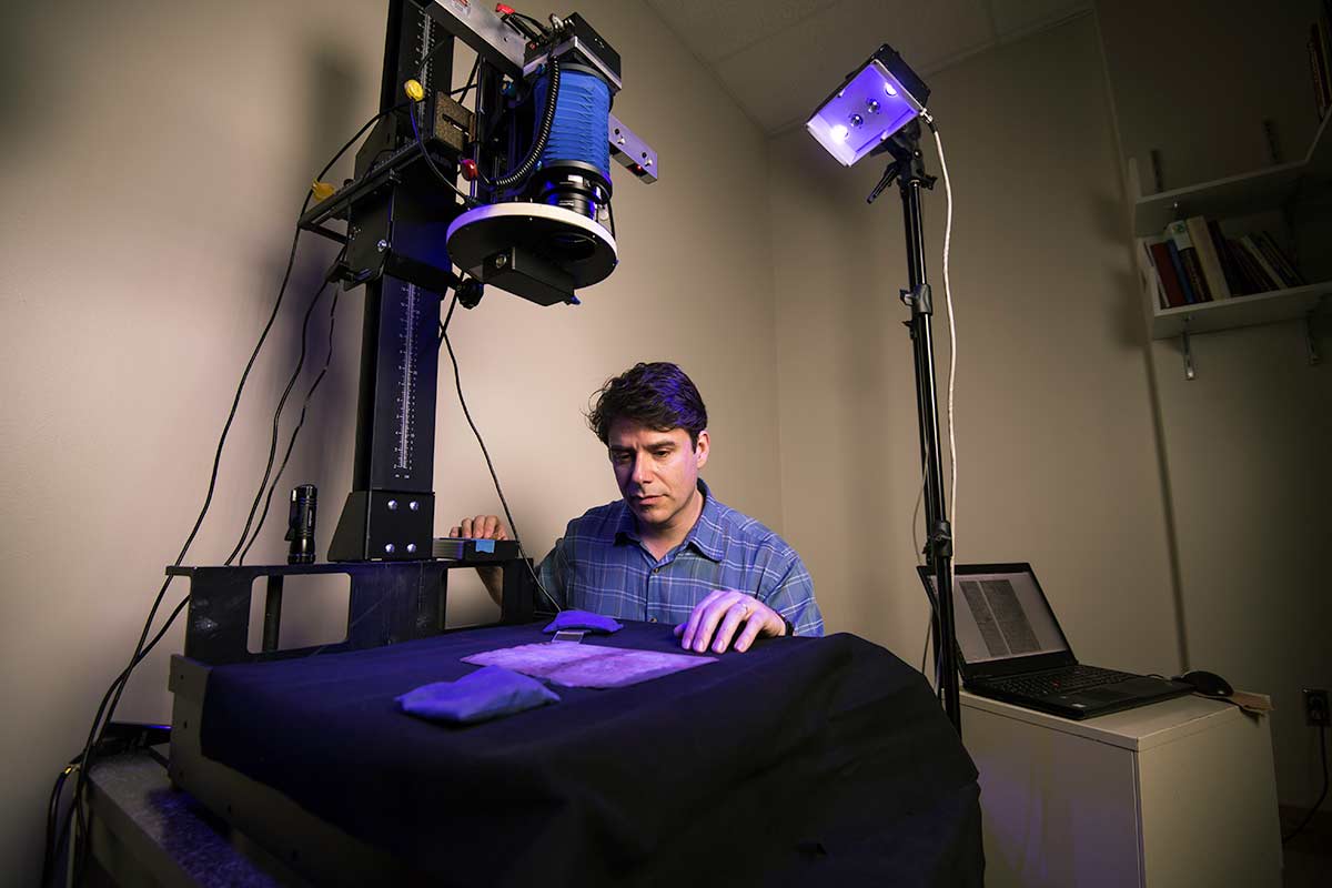 Gregory Heyworth in his lab