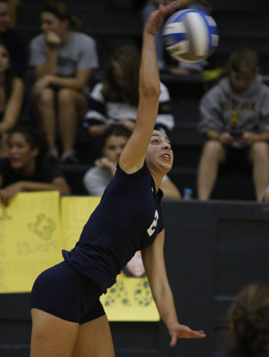 Larsen had double-doubles in kills and digs in both matches.