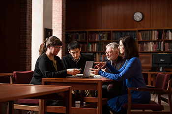 Students in law library