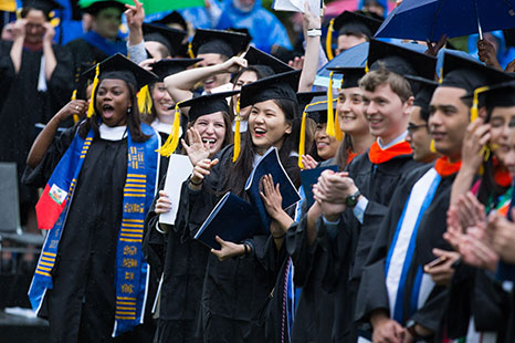 Students at commencement