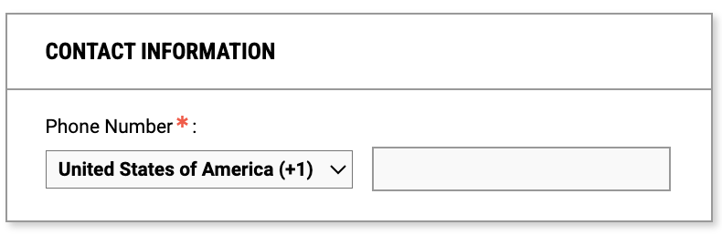 Screenshot of Contact Information section on Course Instruction Template.