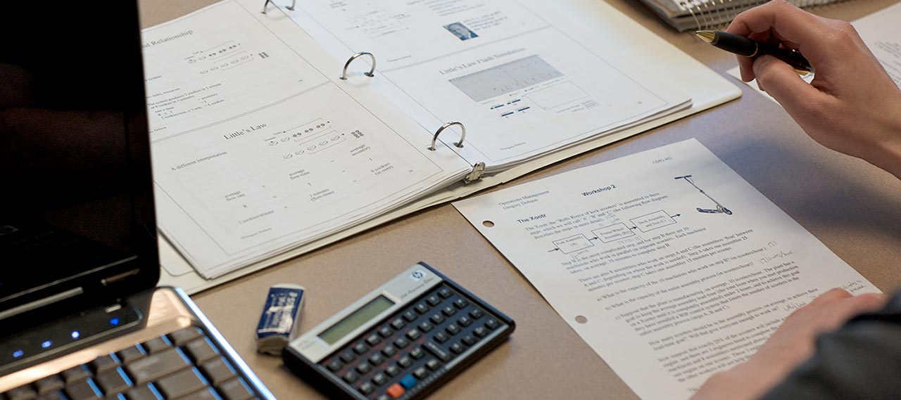 Objects on a work surface.