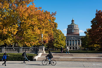 Rush Rhees Library and Eastman Quad