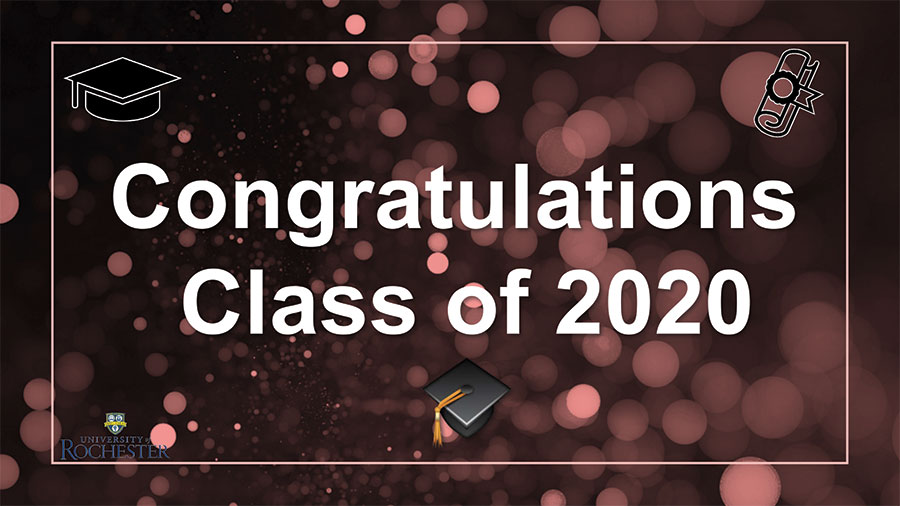 A graphic with the words Congratulations Class of 2020.
