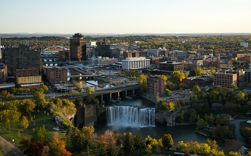 Downtown Rochester and High Falls