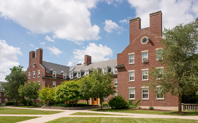 Photo of Burton Hall on the Residential Quad on River Campus