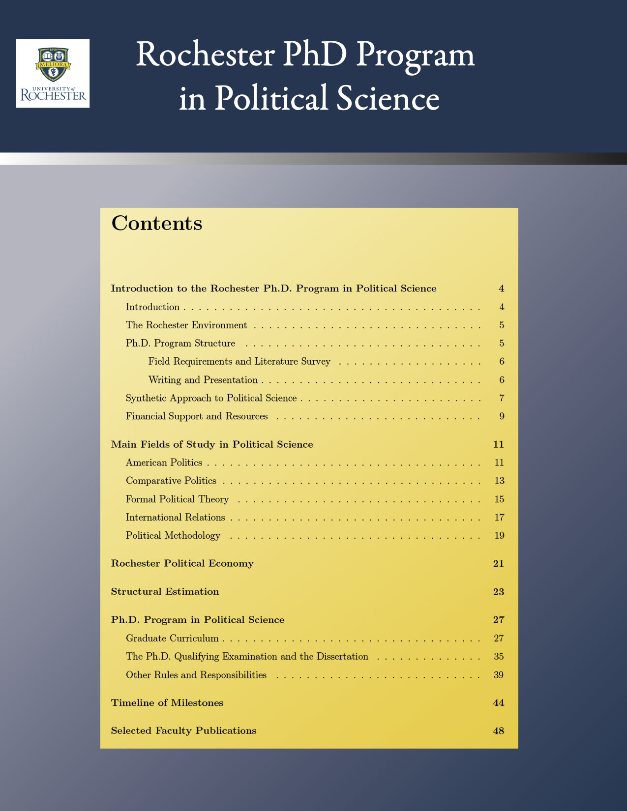 Cover of brochure for PhD program, link goes to PDF of full brochure.