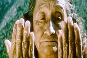 Close-up of aged woman