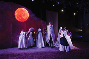 Theater students perform the climactic final scene of Federico Garcia Lorcas Yerma.