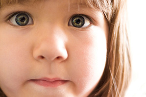 Close up of child's face