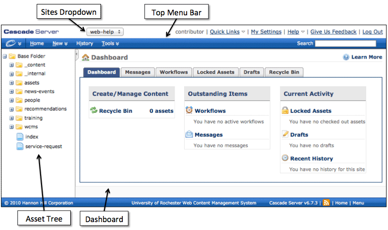 home page screen shot