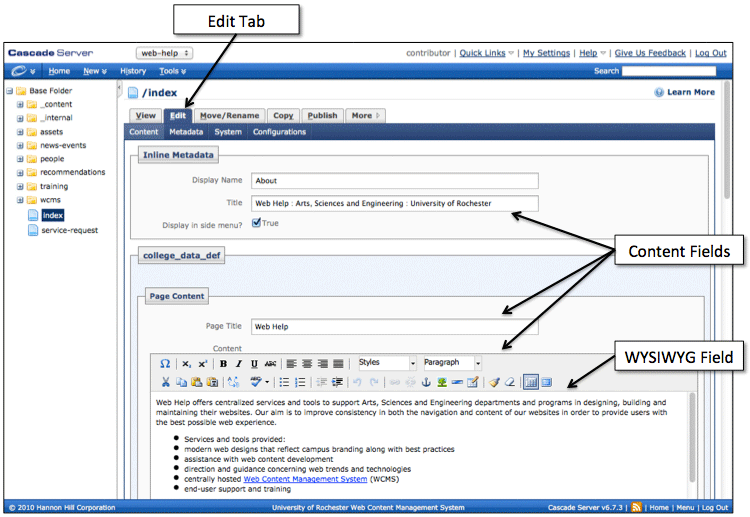 editing a page screen shot