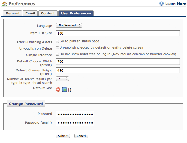 preferences dialog screen shot