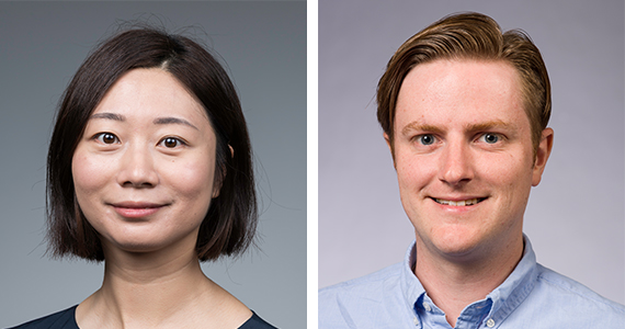 Side-by-side headshots of Zhen Bai and Lee Murray.