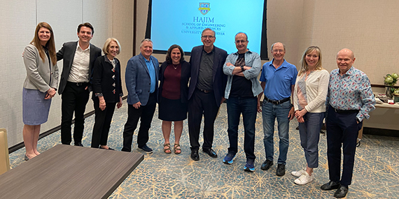 Dean Wendi Heinzelman poses with members of the Hajim School Dean's Advisory Committee.