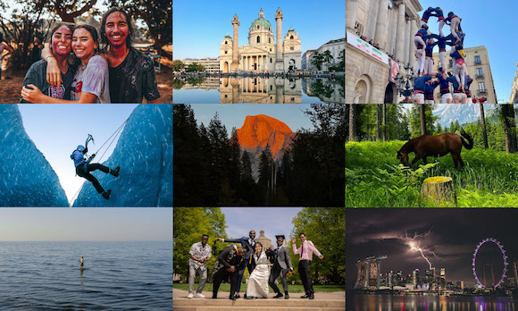 Composite of 9 images from international photo contest 