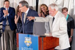 Entrepreneur, philanthropist, and civic leader B. Thomas “Tom” Golisano making a historic $50 million commitment to the university of rochester.