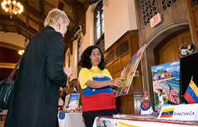 Venezuelan display at the cultural fair