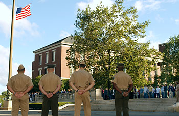 color guard at September 11 memorial service