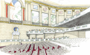 artist rendering of theater interior