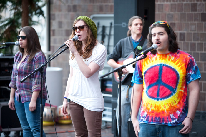 band performing