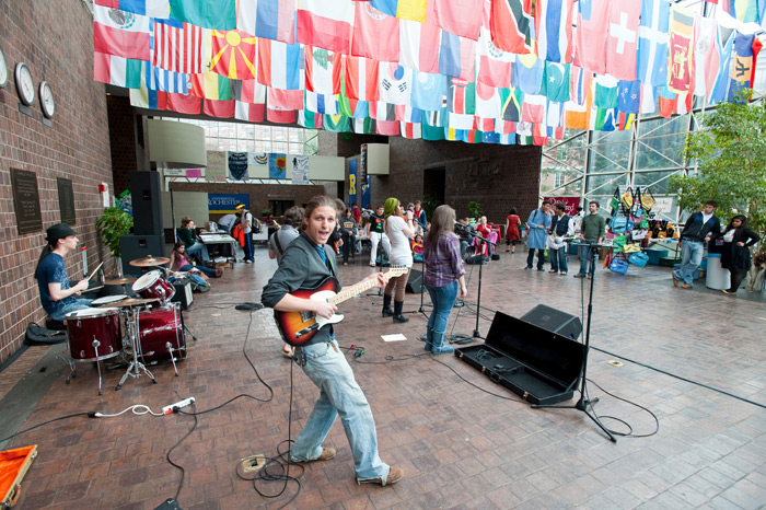 band performing