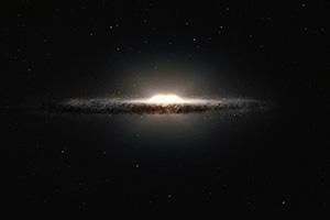bright stars in flat dust cloud