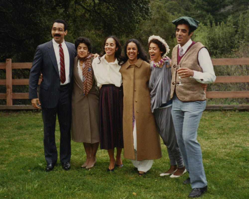 Paul Burgett with his sisters and brother at a family wedding
