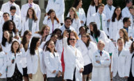 Donning the white coat Donning the white coat