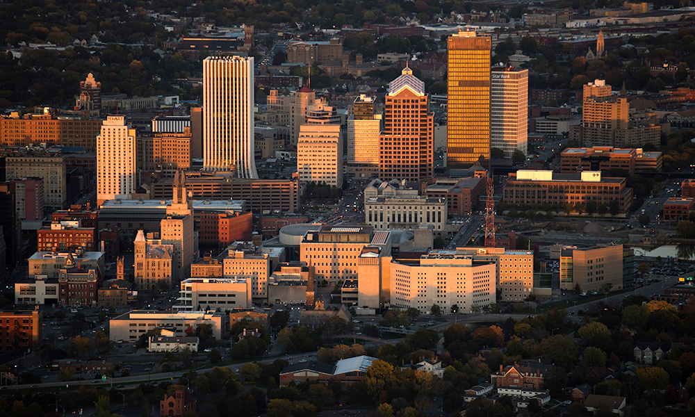 Rochester city skyline