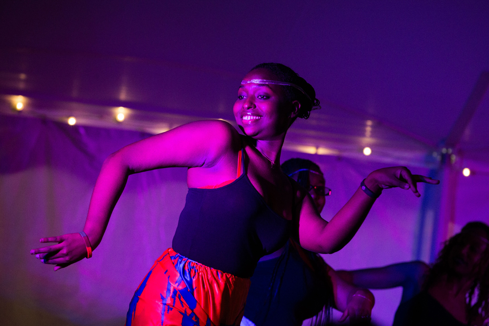 single dancer on stage