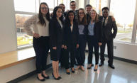 group portrait of Mock Trial team