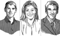 illustrations of three people