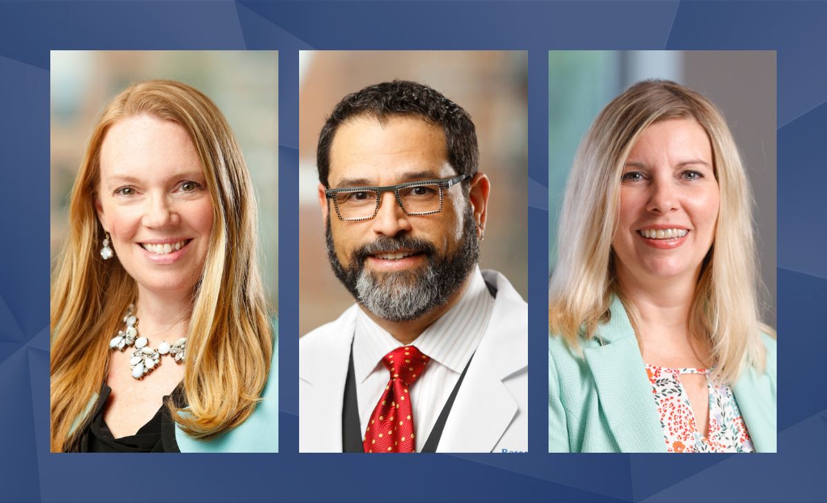 Triptych featuring headshots of Erin Baylor, Luis Rosario-McCabe, and Tara Serwetnyk.