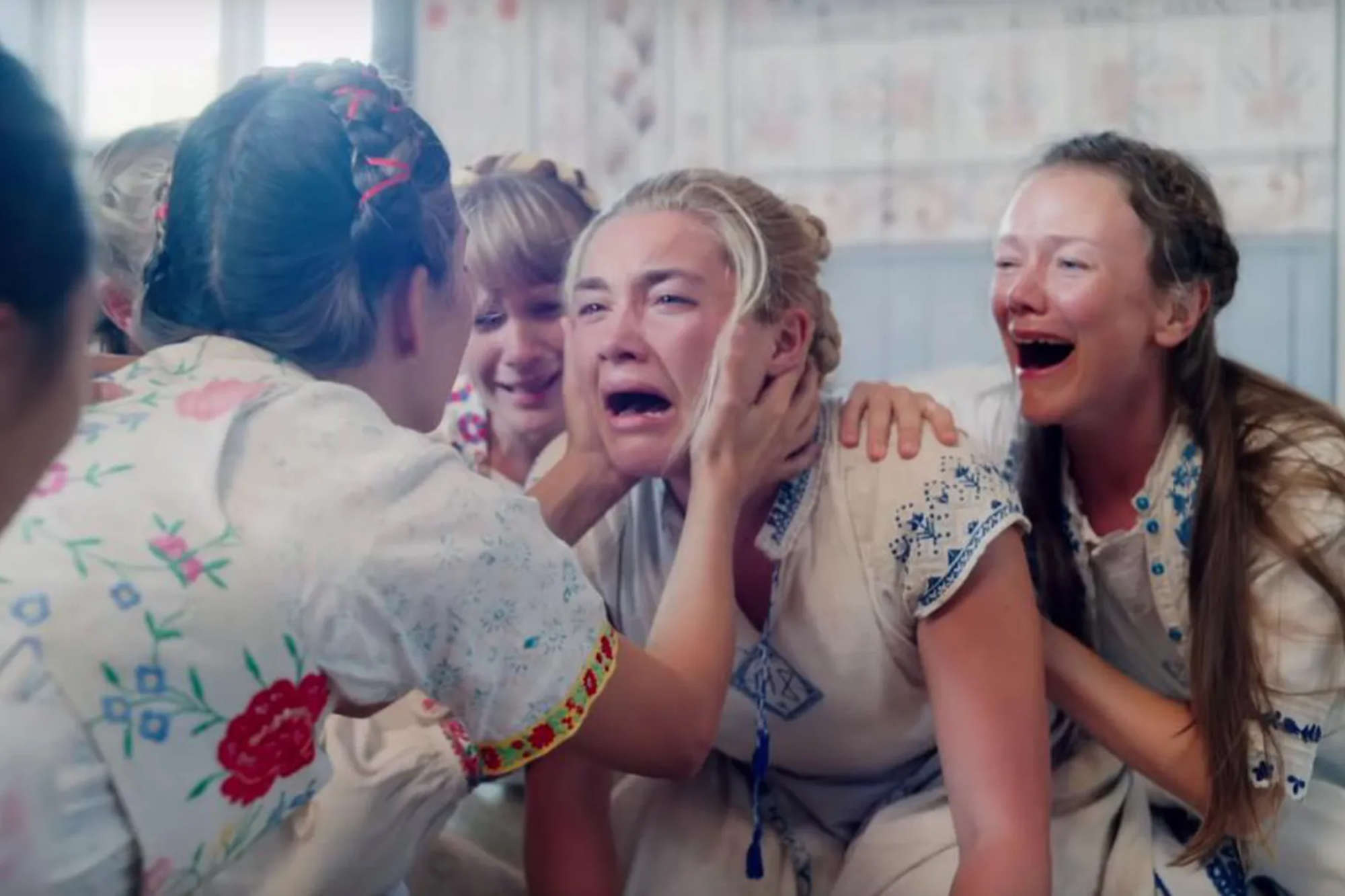 Screencap from Midsommar, one of several horror films discussed in the book "Labors of Fear."