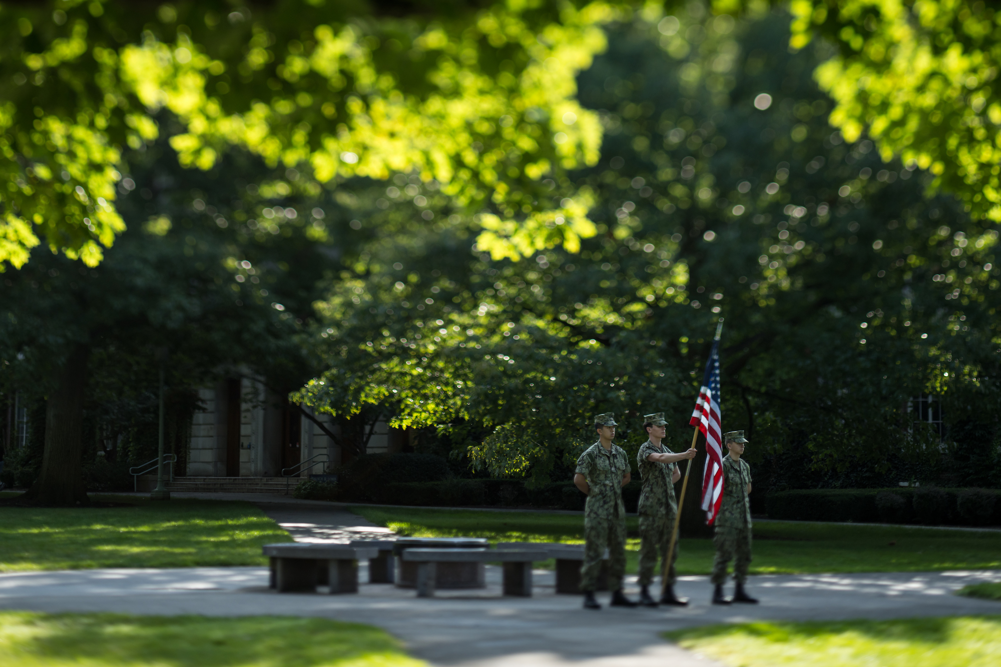 NROTC units hold vigil on Eastman Quad
