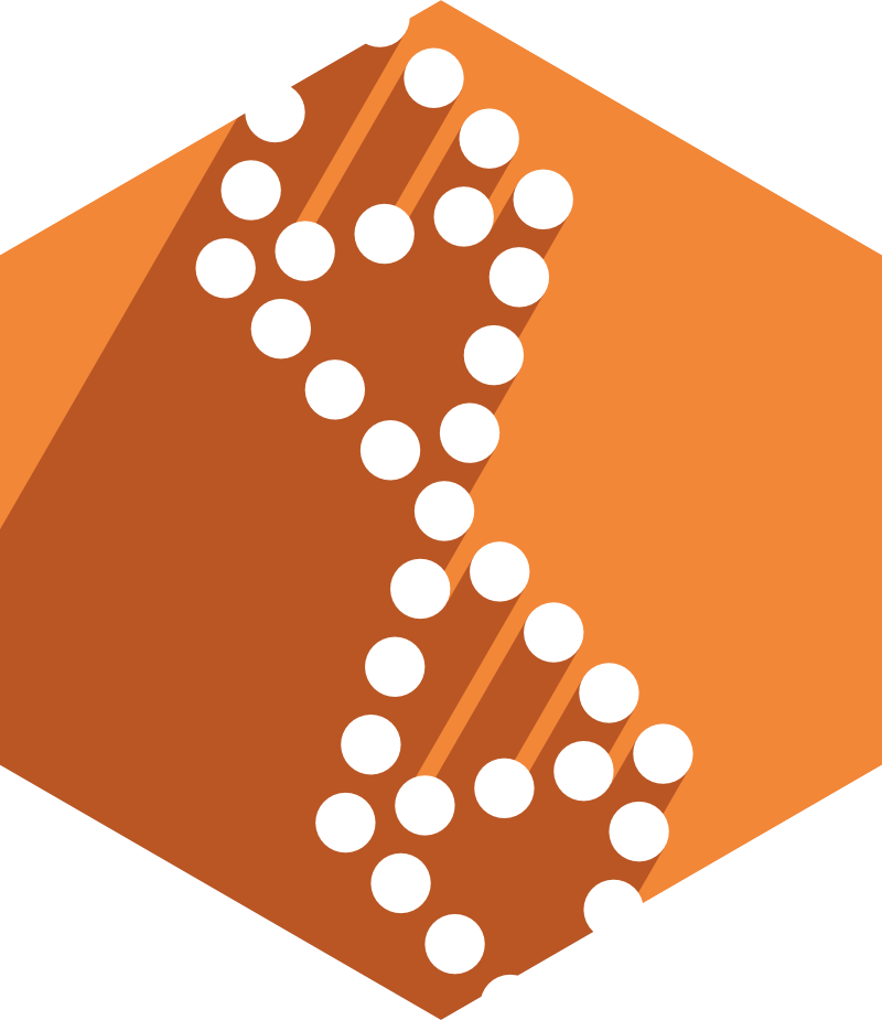 icon that looks like a NA molecule to represent genetics. 