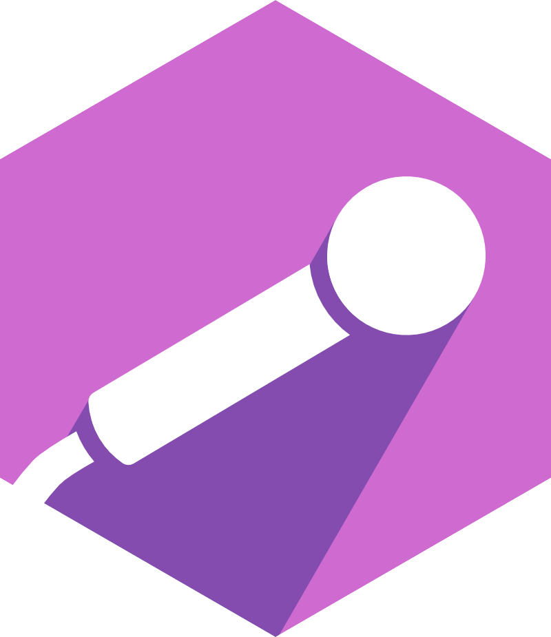 icon of a microphone to represent singing. 