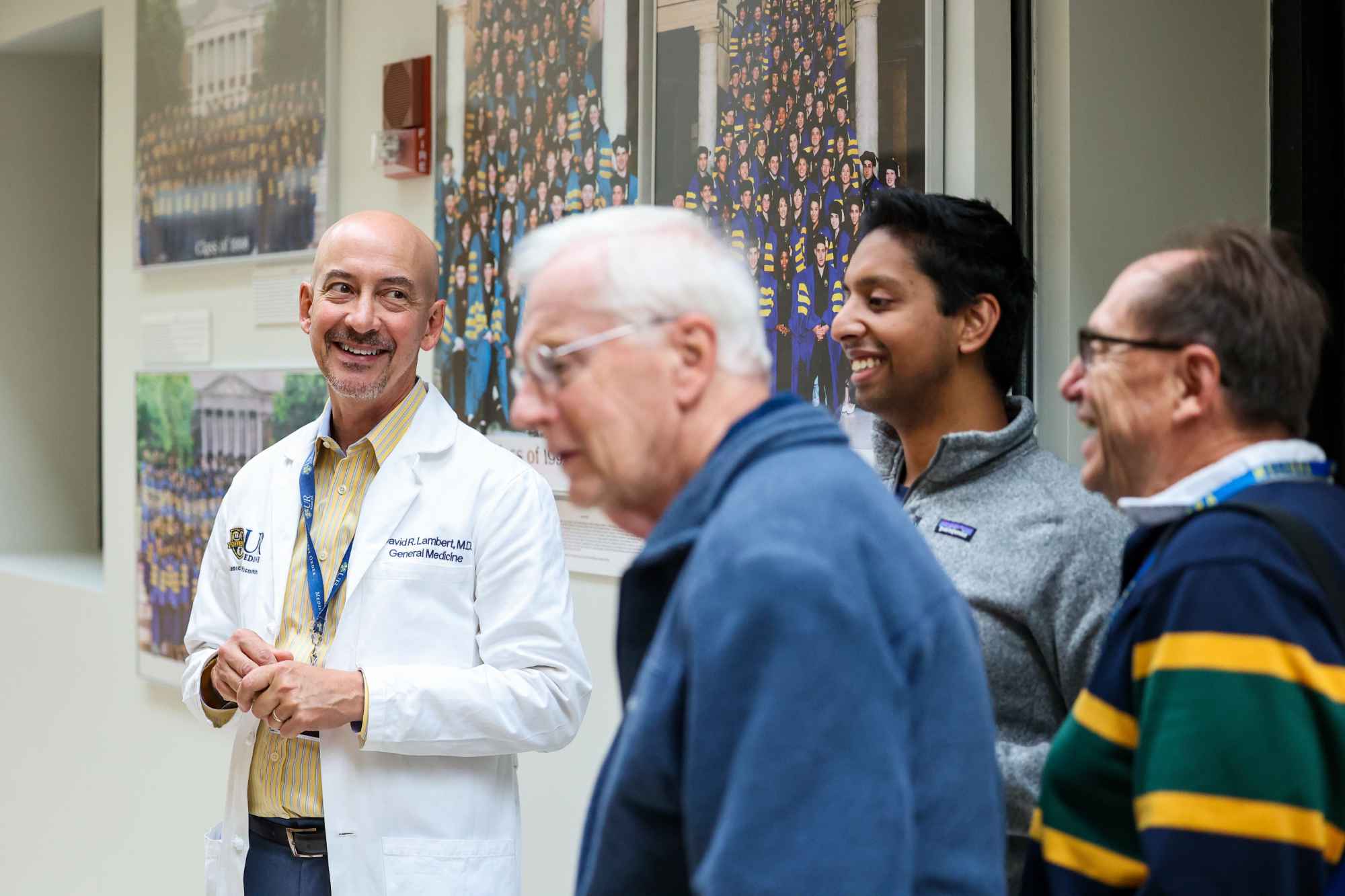 A group of School of Medicine and Dentistry graduates takes a tour.