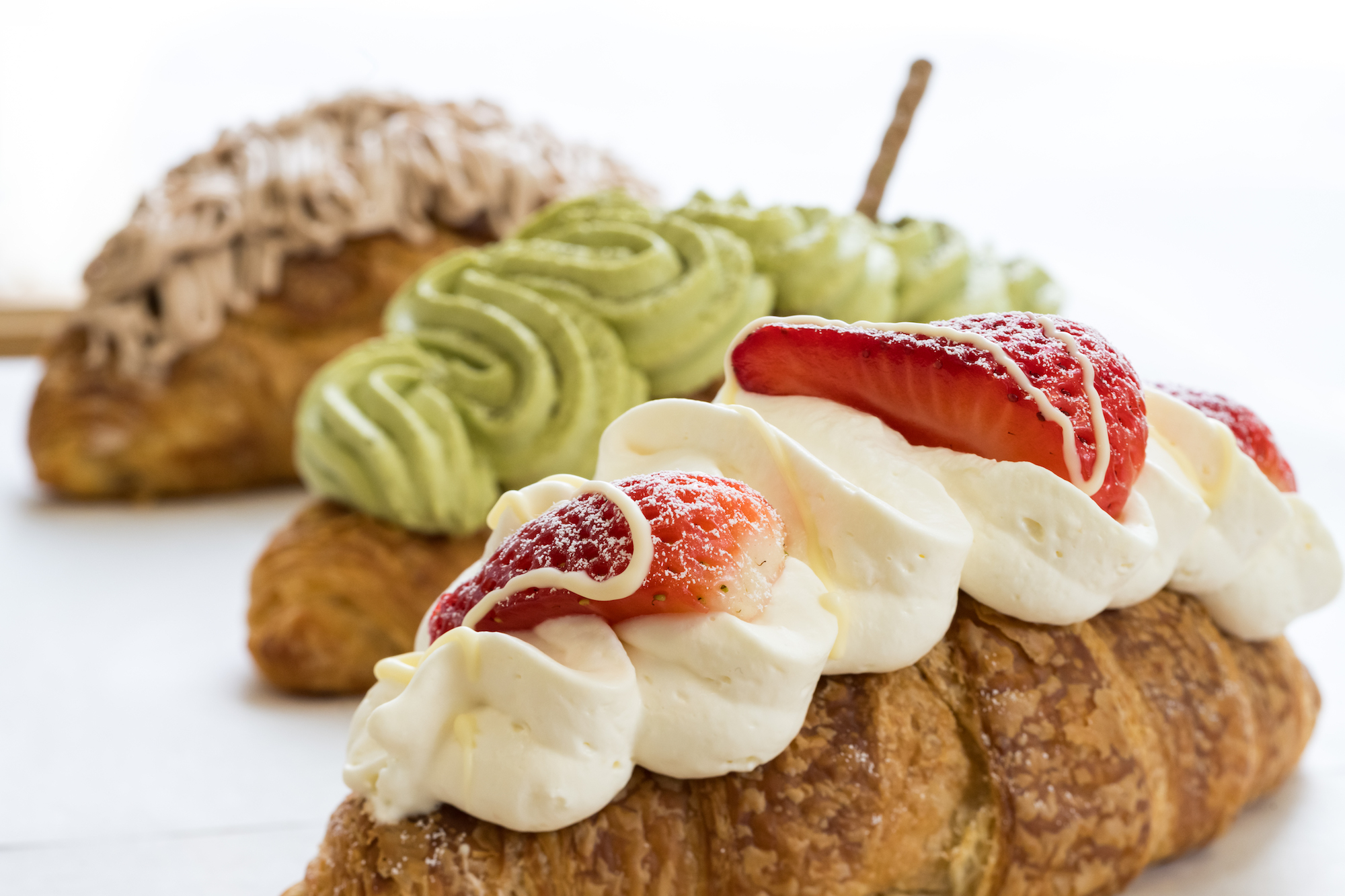 A sampling of filled croissants.